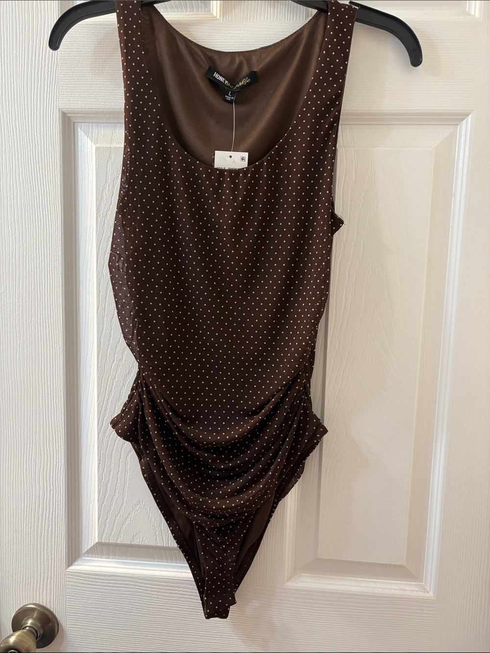 Honey & Sparkle "Pretty Woman" Polka Dot Bodysuit large
